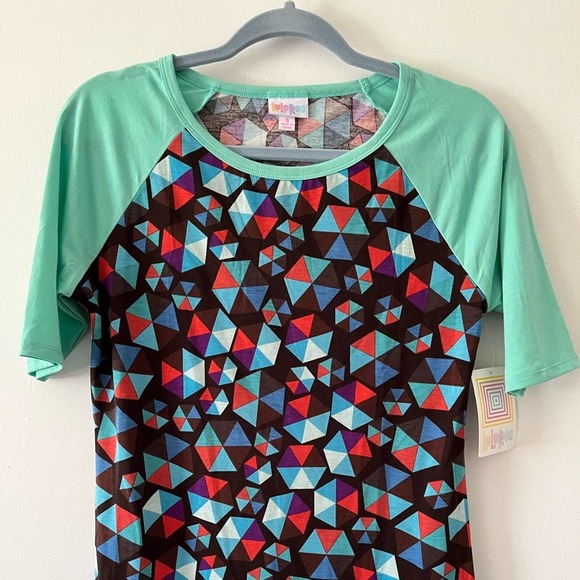 LuLaRoe NWT Julia Raglan Geometric Print Dress Small - Picture 2 of 11